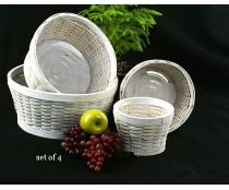 woodchip round bowl white bd706 4w handles bowls trays