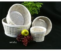 woodchip round bowl white bd706 4w handles bowls trays