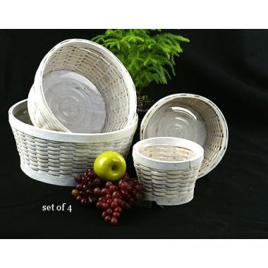 woodchip round bowl white bd706 4w handles bowls trays