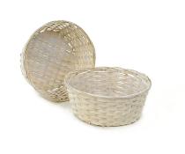 12  bamboo bowl painted white bo742 1w handles bowls trays
