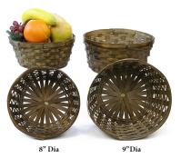 8  bamboo stain rnd bowl bo738 1s handles bowls trays