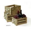 wood crate s3 burnt finish td36 3 handles bowls trays