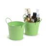 5  tin pot lime green by03 1lg wholesale metal containers pails