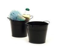 65  tin pot black by08 1blk wholesale metal containers pails pots medium