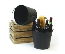 10  pail black wood handle zby11 1blk wholesale metal containers
