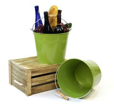 10  pail lime green wood handle by11 1lg wholesale metal