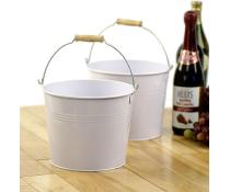 85  metal pail white by09 1wwd wholesale containers pails pots 9