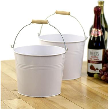 85  metal pail white by09 1wwd wholesale containers pails pots large