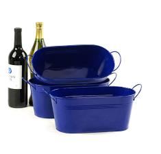 12  oval tin tub royal blue by14 1rb wholesale metal containers