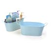 12  oval tub light blue by14 1lb wholesale metal containers tubs