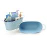 12  oval tub light blue by14 1lb wholesale metal containers tubs