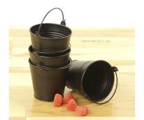 3 78  tin mni pail black by40 1blk wholesale metal containers