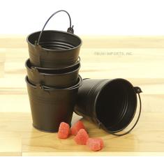 3 78  tin mni pail black by40 1blk wholesale metal containers