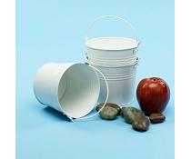 5  round white pail by41 1w wholesale metal containers pails pots 6