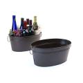 14  oval deep chocolate brown finish by68 1dkb wholesale metal containers