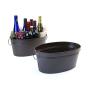 14  oval deep chocolate brown finish by68 1dkb wholesale metal containers
