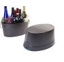 14  oval deep chocolate brown finish by68 1dkb wholesale metal containers
