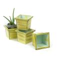 4 sq pot vintage green by58 1vgn wholesale metal containers pails pots rectangle