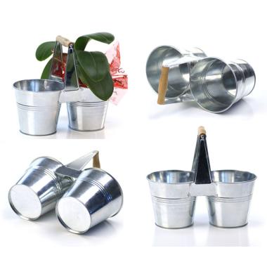 galvanized tin caddy wooden handle by70 1 wholesale pot covers