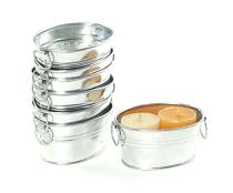 4  galvanized oval bowl by874 1 wholesale metal containers tubs mini