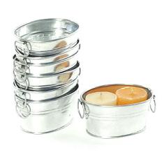 4  galvanized oval bowl by874 1 wholesale metal containers tubs mini
