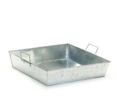 12  square galvanized tray ty42 1 wholesale metal containers rect sq ov