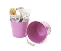 85  metal pail light pink distressed zby09 1lp wholesale containers