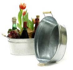 15  galvanized oval tub by15 1 wholesale metal containers tubs 15