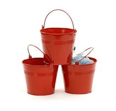 6  red galvanized pail by43 1r wholesale metal containers pails pots 6