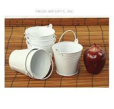 3 78  mini pail white by40 1w wholesale metal containers pails pots