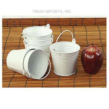 3 78  mini pail white by40 1w wholesale metal containers pails pots