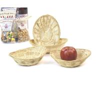 oval bamboo thin bowl 8  natural bo208 1ov handles bowls