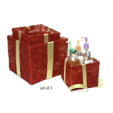sisal display box red s3 zna422 3 wholesale sinamay packaging