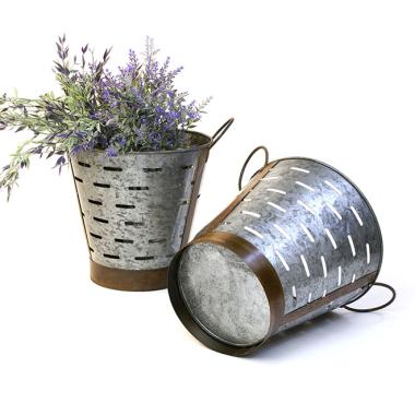 metal olive bucket deep vintage rustic by90 1 wholesale containers pails