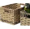 woven basket storage bin rectangle set 2 tp30 handles