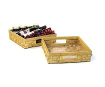 woodchip 12 sq slat tray med td86 1 handles bowls trays