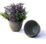 5  solid iron metal pot antique grey by75 1xgy wholesale containers