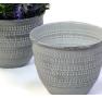 5  solid iron metal pot antique white by75 1xwh wholesale containers