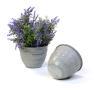 5  solid iron metal pot antique white by75 1xwh wholesale containers