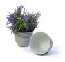 5  solid iron metal pot antique white by75 1xwh wholesale containers