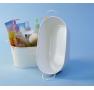 12  oval tub white by14 1w wholesale metal containers tubs 9
