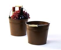 85  pail antique brown finish by09 1br wholesale metal containers pails pots