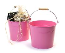 85  pail pink distressed zby09 1pk wholesale metal containers pails pots