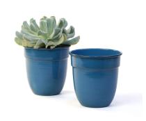 5  solid iron metal pot antique teal by74 1xtl wholesale containers