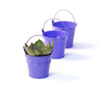 25  mini tin favor pail purple by36 1prp wholesale metal containers pails
