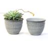 5  solid iron metal pot antique white by75 1xwh wholesale containers