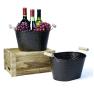 10  hammered tub wood handle by27 1 wholesale metal containers oval
