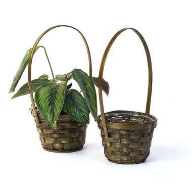 5  bamboo utility shop stained so575 1s wholesale basket containers handled baskets