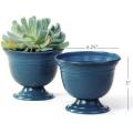 625  solid iron metal urn antique teal by72 1xtl wholesale containers