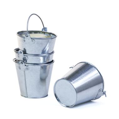3 78  mini galvanized pail ridges by40 1no wholesale metal containers